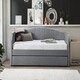 image 2 of Fabric Day Bed Grey with pull out bed | Grey | Single