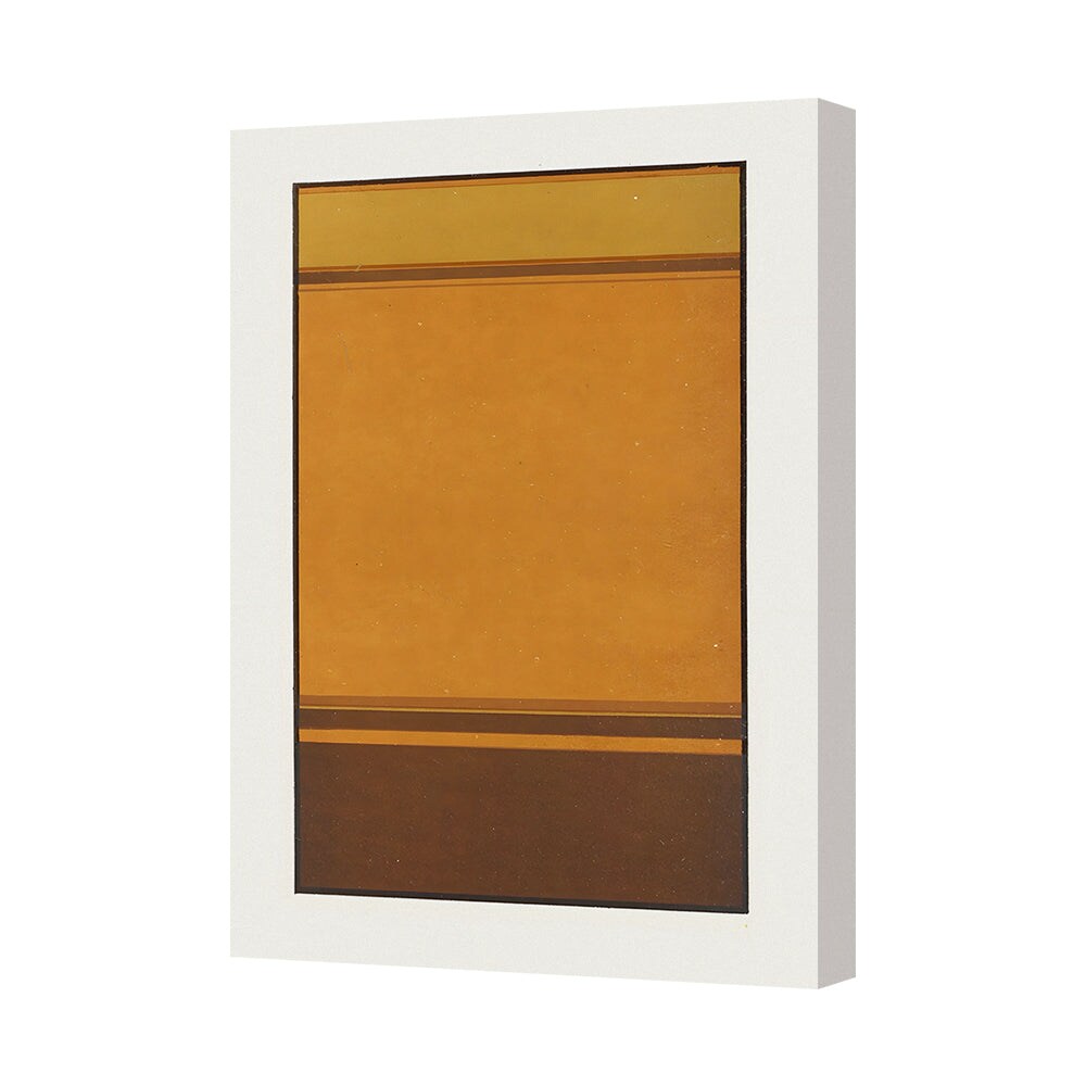 Abstract Yellow Orange Brown Canvas Wall Art Print For Modern Home Decor