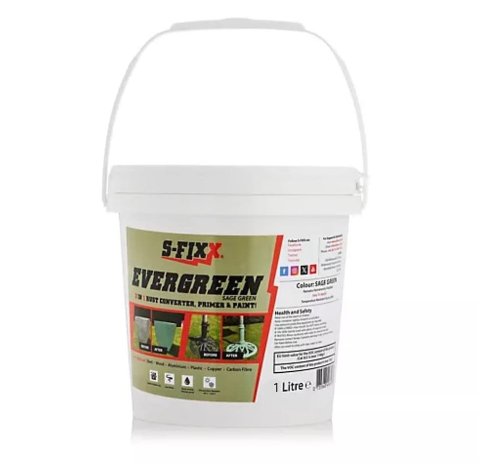 image 1 of S-FIXX EVERGREEN 3 IN 1 RUST CONVERTER PRIMER & PAINT 1L
