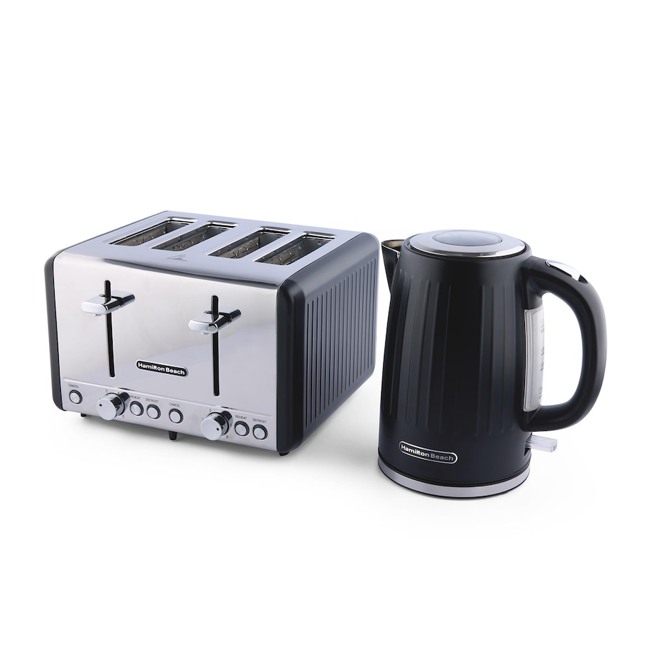 image 1 of Hamilton Beach Harmony Kettle & Toaster Set - Espresso