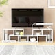 image 6 of HOMCOM TV Unit for TVs up to 75 Inches, Free Combination TV Stand, White