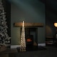 image 3 of 1.18m Light up Christmas Acrylic Pyramid with 80 Flashing & Static Warm White LEDs