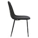 image 5 of Interiors By Premier Comfortable Sturdy Black Fabric Dining Chair, Contemporary Modern Dining Chair, Versatile Modern Chair Black