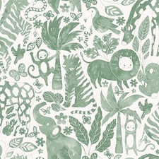 NuWallpaper NUS4851 Sweet Safari Peel & Stick Wallpaper, Green