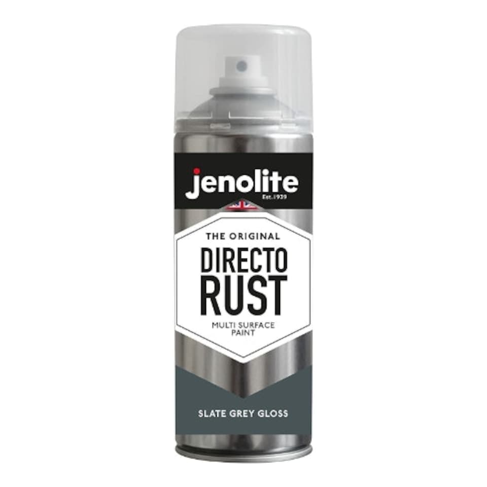 image 1 of Jenolite Directorust All-in-One Multi-Surface Paint - Slate Grey Gloss - 400ml Spray Can