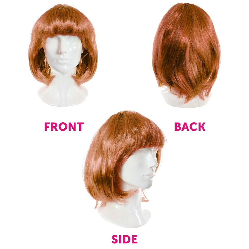 image 1 of Ginger Bob Wig – Cilla Style Fancy Dress Hairpiece for Retro Costumes N/A | One Size