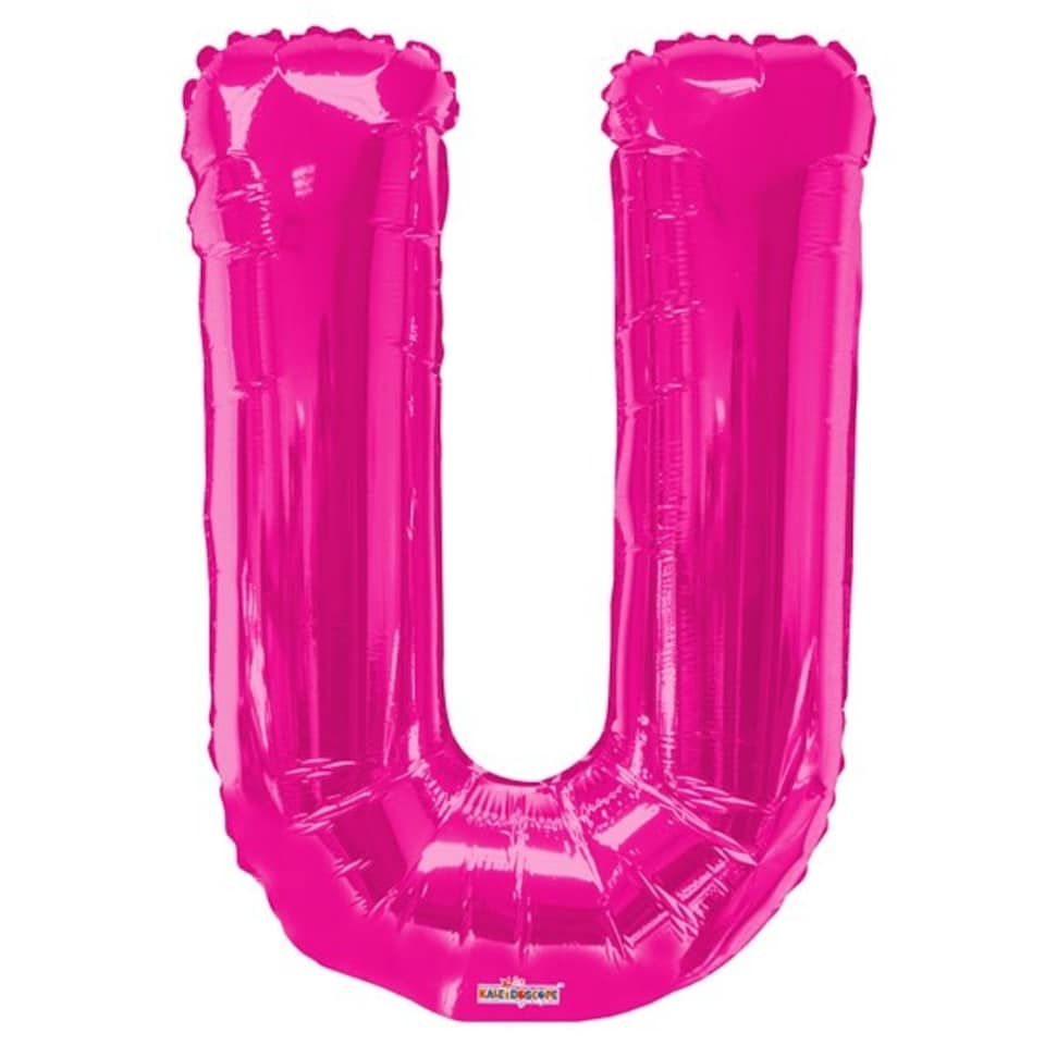 image 1 of Kaleidoscope 34 Inch Foil Letter Blue Balloon - Pink - H