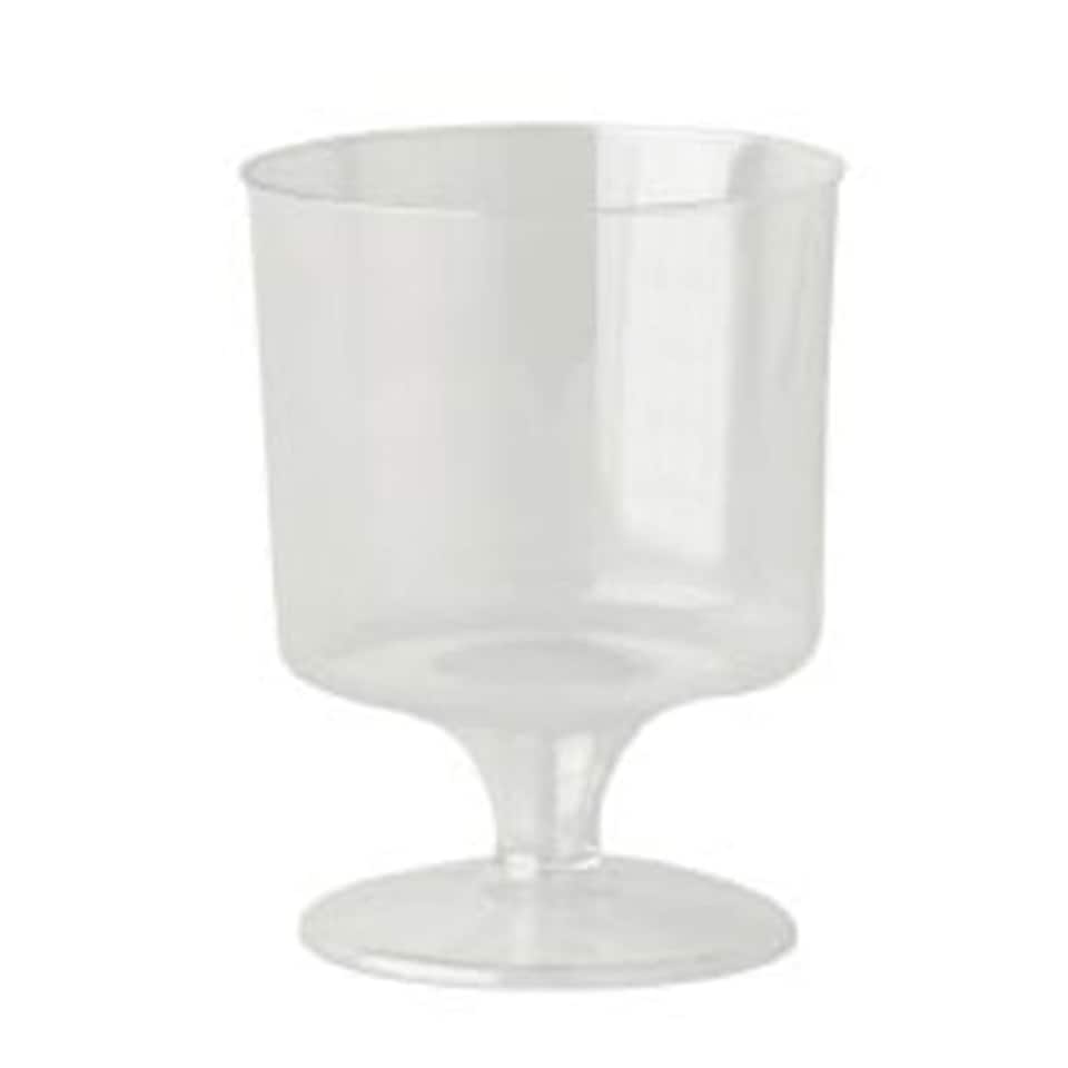 Clear Plastic Wine Goblet Glasses 170ml - Pack of 12