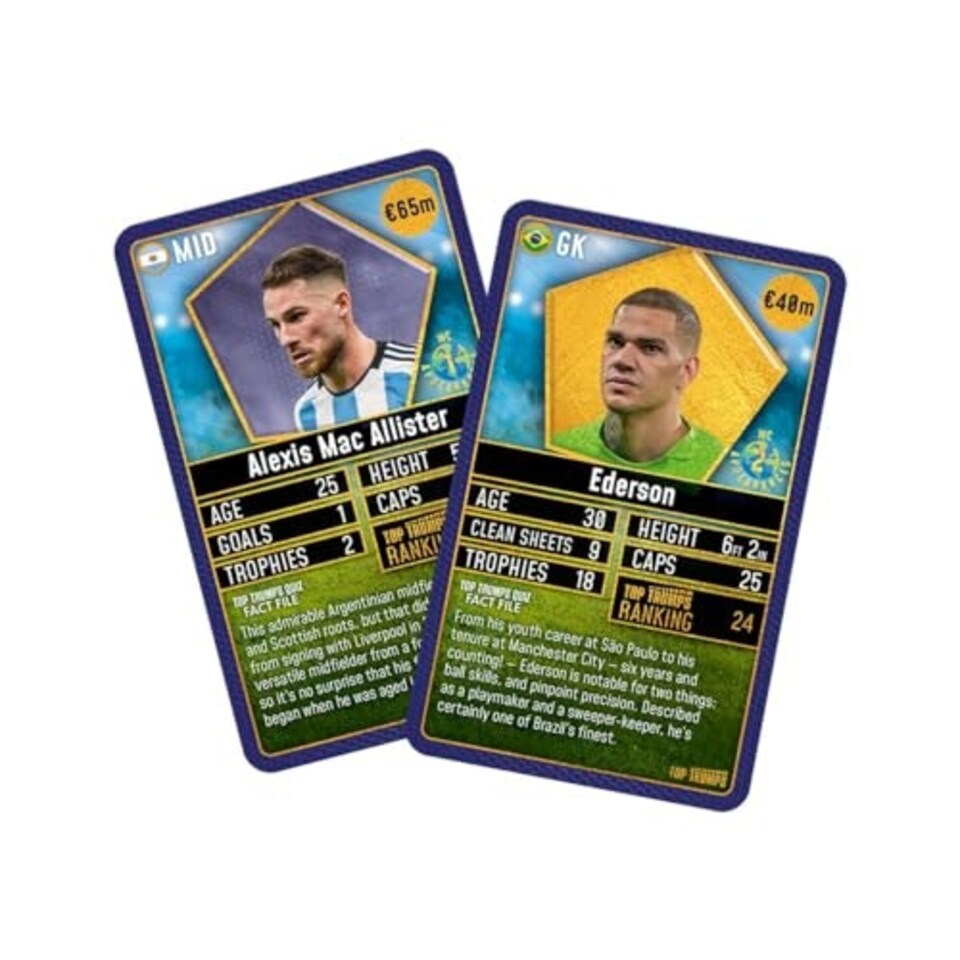 image 1 of World Football Stars Top 200 Top Trumps - Pack 1 /Toys - Winning Moves - 127144