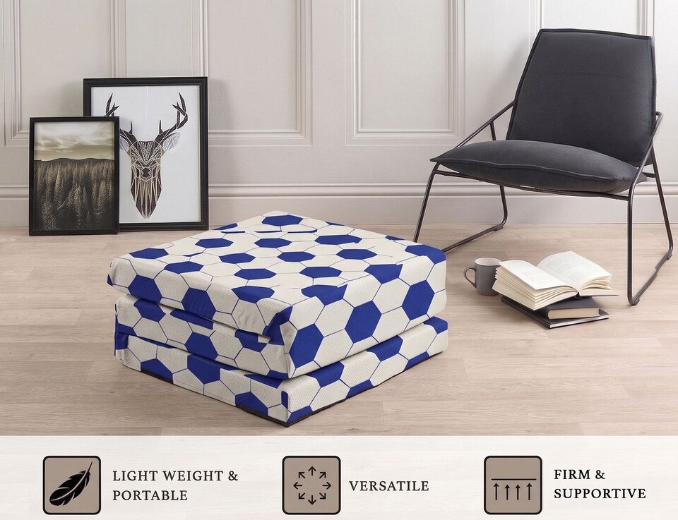 image 1 of Kids Futon Mattress 152 x 51cm | Foldable Floor Bed for Sleepovers