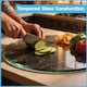 image 5 of Harbour Housewares Rectangle Glass Chopping Board - 40 x 30cm - Black Marble | Black | Black Marble