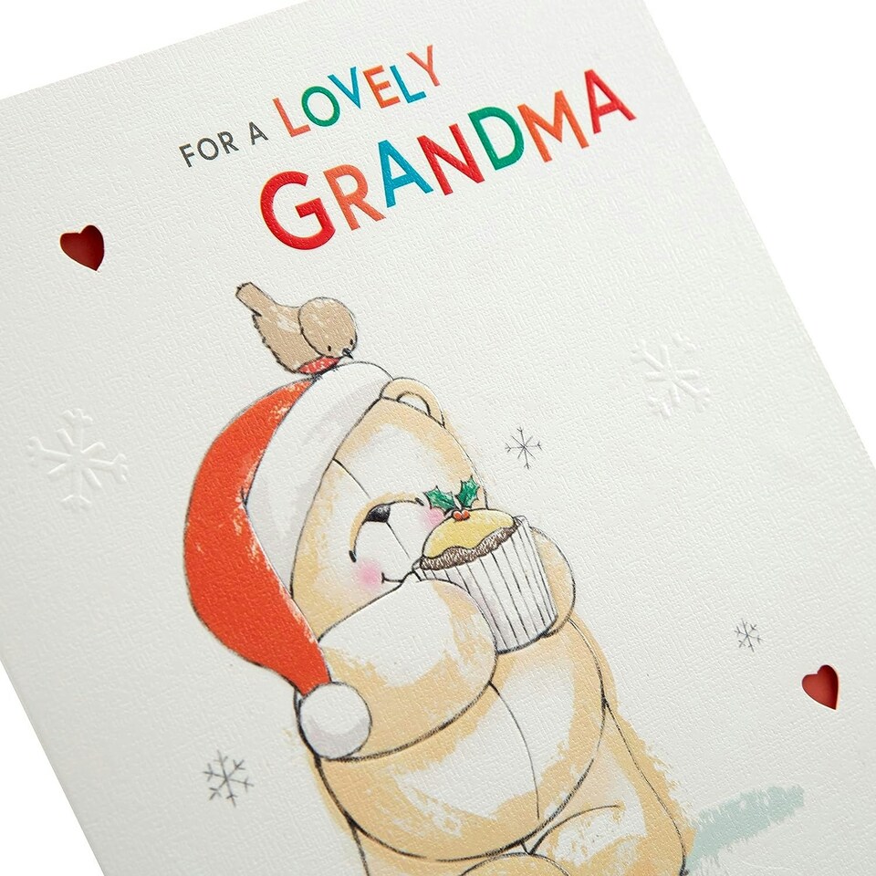 image 1 of Cute Forever Friends Cupcake Design Grandma Christmas Card