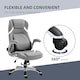 image 8 of Vinsetto Fabric Office Desk Chair with Adjustable Height Tilt Function Grey