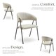 image 5 of Dining Chair Bedano - woven fabric, padded, 150 kg load capacity - Set of 2 Grey | Greige