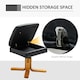 image 4 of HOMCOM Recliner Chair and Footstool PU Leather Wooden Base Black