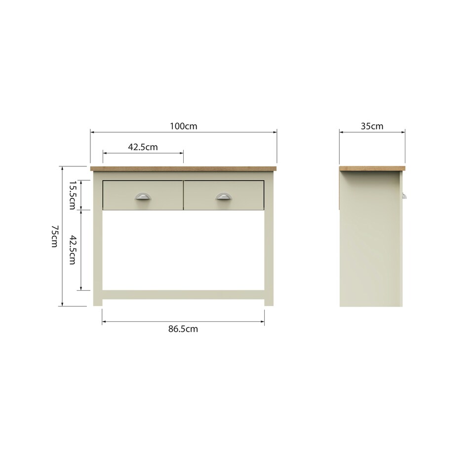 image 1 of 2 Drawer Console Table