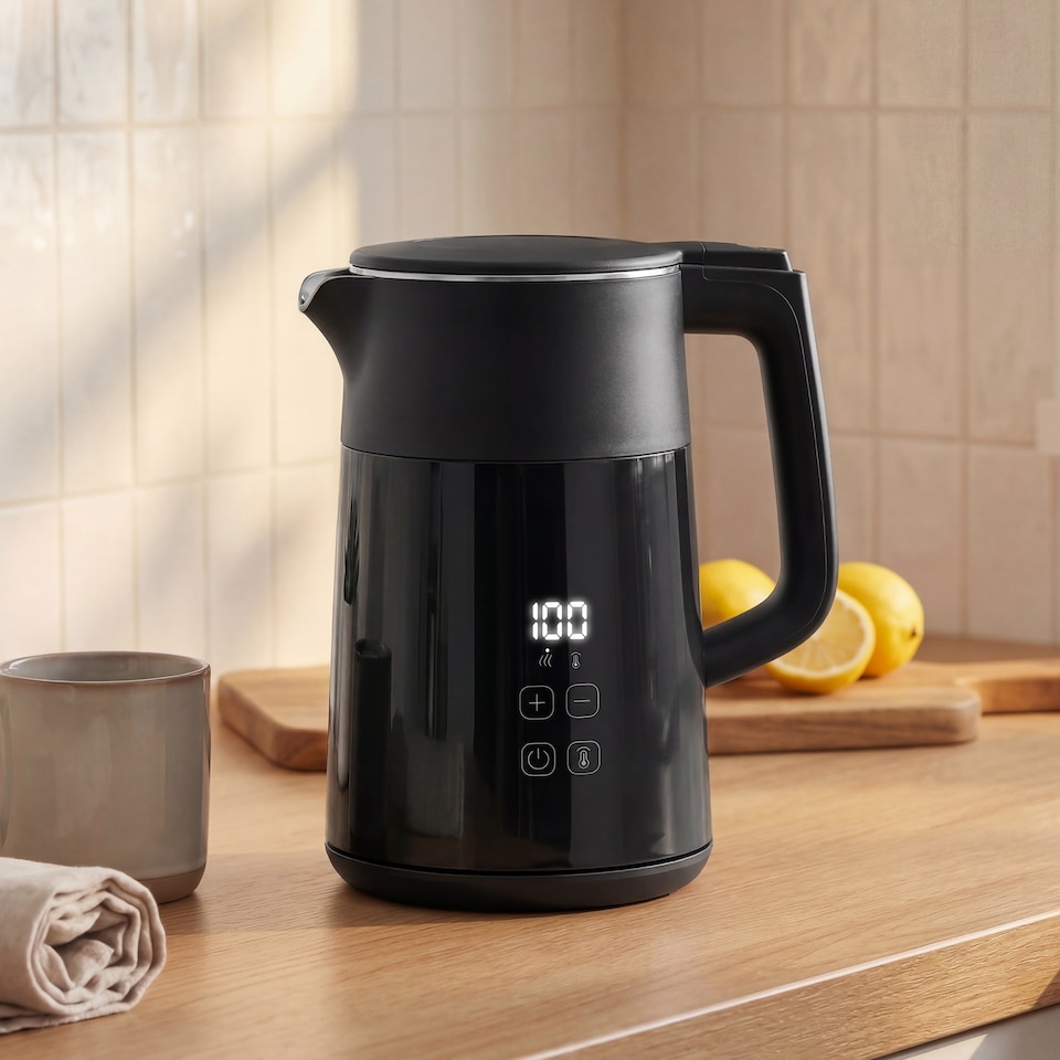image 1 of HOMCOM 1.7L Fast Boil 3000W Electric Kettle with LED Display