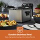 image 6 of GEEPAS Deep Fat Fryer 3L | Food Grade Stainless Steel with Viewing Window, Silver