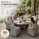 image 9 of Sorrento 6-Seater Rattan Dining Set, Round Garden Table with Chairs, Outdoor Patio Furniture Set