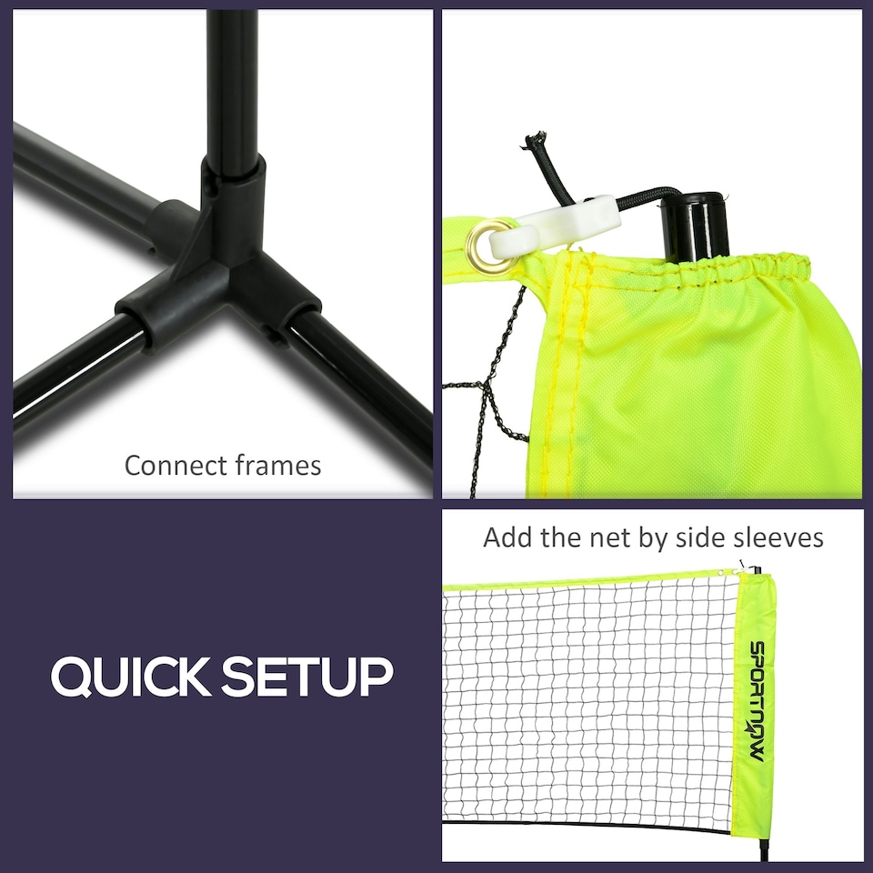 image 1 of SPORTNOW 3m Badminton Net, Adjustable Sports Net for Tennis, Volleyball
