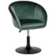 image 1 of HOMCOM Swivel Bar Stool Fabric Dining Chair Dressing Stool Tub Seat Green