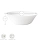 image 3 of Bormioli Rocco White Moon Glass Serving Bowls - 27cm - Pack of 6 | White | White