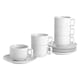 image 1 of Argon Tableware 48 Piece Classic White Stacking Teacup & Saucer Set - 200ml - Tea Cup Saucer Coffee Cup Cappuccino Cup Drinking Mug