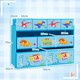 image 7 of AIYAPLAY 3-Tier Toy Organiser Shelf with 9 Storage Boxes for Bedroom, Blue