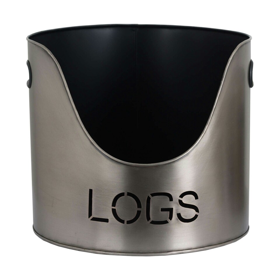 image 1 of Hill Interiors Kindling Buckets & Matchstick Holder - Silver - One Size