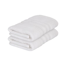 Nicola Spring Cotton Hand Towels - 90cm x 50cm - White - Pack of 2