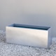 image 1 of Primrose Zinc Galvanised Rectangular Silver Outdoor Trough Planter Small 70cm x 24cm