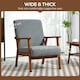 image 4 of HOMCOM Boucle Accent Chair Armchair W/ Wide Seat for Living Room Bedroom, Grey