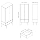 image 2 of Malmo 2 Door 2 Drawer Wardrobe with Scandi Legs Cupboard Hanging Rail 180cm | Multi | Grey | 1