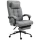 image 1 of Vinsetto Office Chair, Computer Chair with Adjustable Height, Head Pillow, Footrest for Home, Light Grey