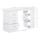 image 3 of HOMCOM 120cm Computer Desk PC Table Workstation with 3 Shelf & Drawers
