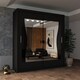 image 2 of Modern Sliding Mirrored Wardrobe 120/150/180/203cm White/Black/Grey/Oak Black | 180cm