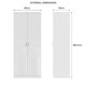image 3 of FWStyle Chilton 2 Door Wardrobe - White Gloss Front White