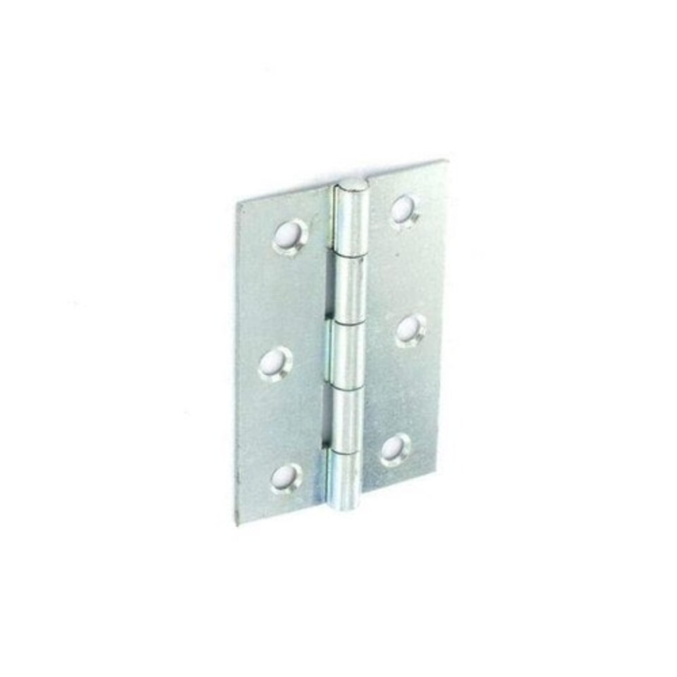 Securit Steel Butt Hinges Polished Chrome Plated 2 Pack - Silver - 100mm