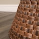 image 6 of 40/58cm Samuel Alexander Medium KD Plastic Wicker Rattan Woven Christmas Tree Skirt in Brown