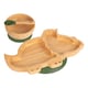 image 1 of Tiny Dining 3pc Dinosaur Bamboo Suction Dinner Set - Olive Green