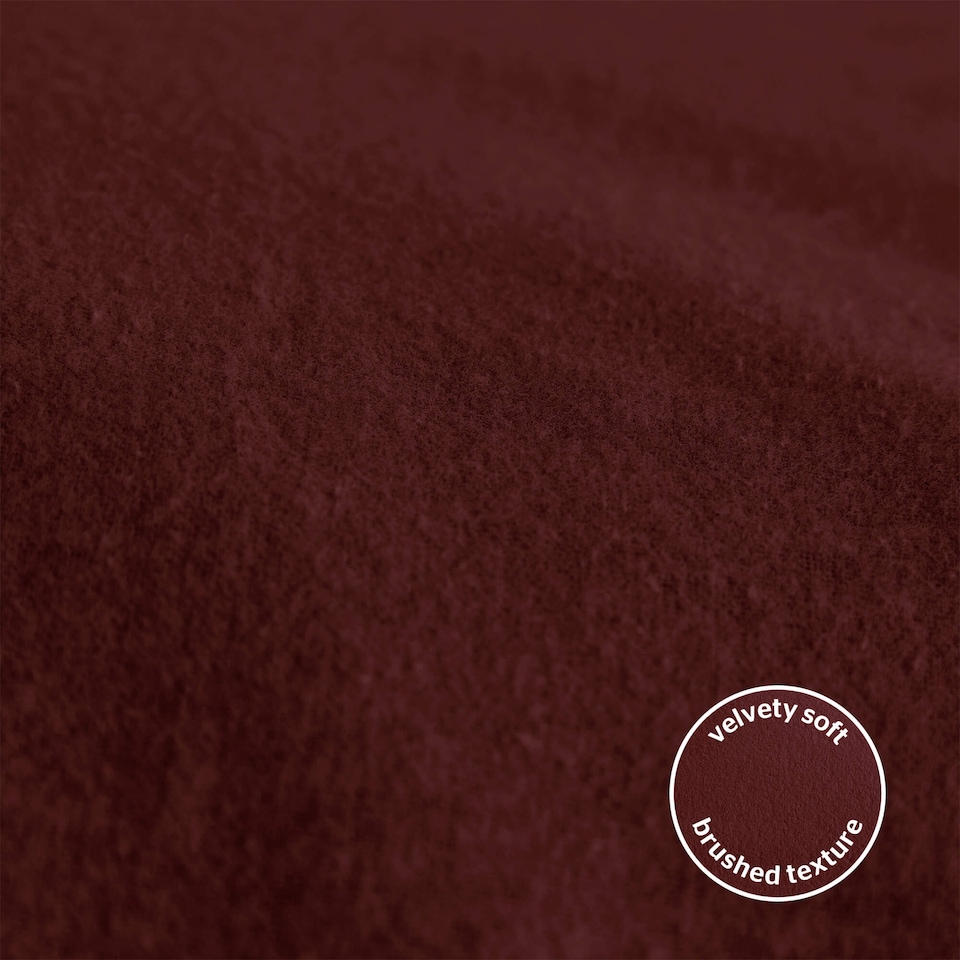 image 1 of Silentnight Brushed Cotton Fitted Sheet, Burgundy