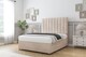 image 2 of Sloomy Kansas Sand Naples Divan Bed With Mattress 2 Drawers Same Side With 54" Floor Standing Headboard 3' Single | Cream | Sand | Single | 1