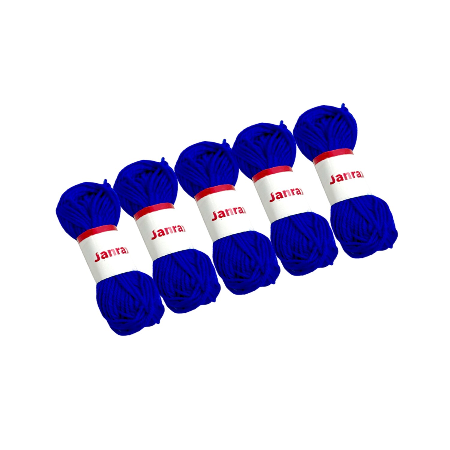 Pack of 5 Dark Blue Acrylic Yarn Rolls â 10g each, 4 Strand 8 Ply Knitting Wool