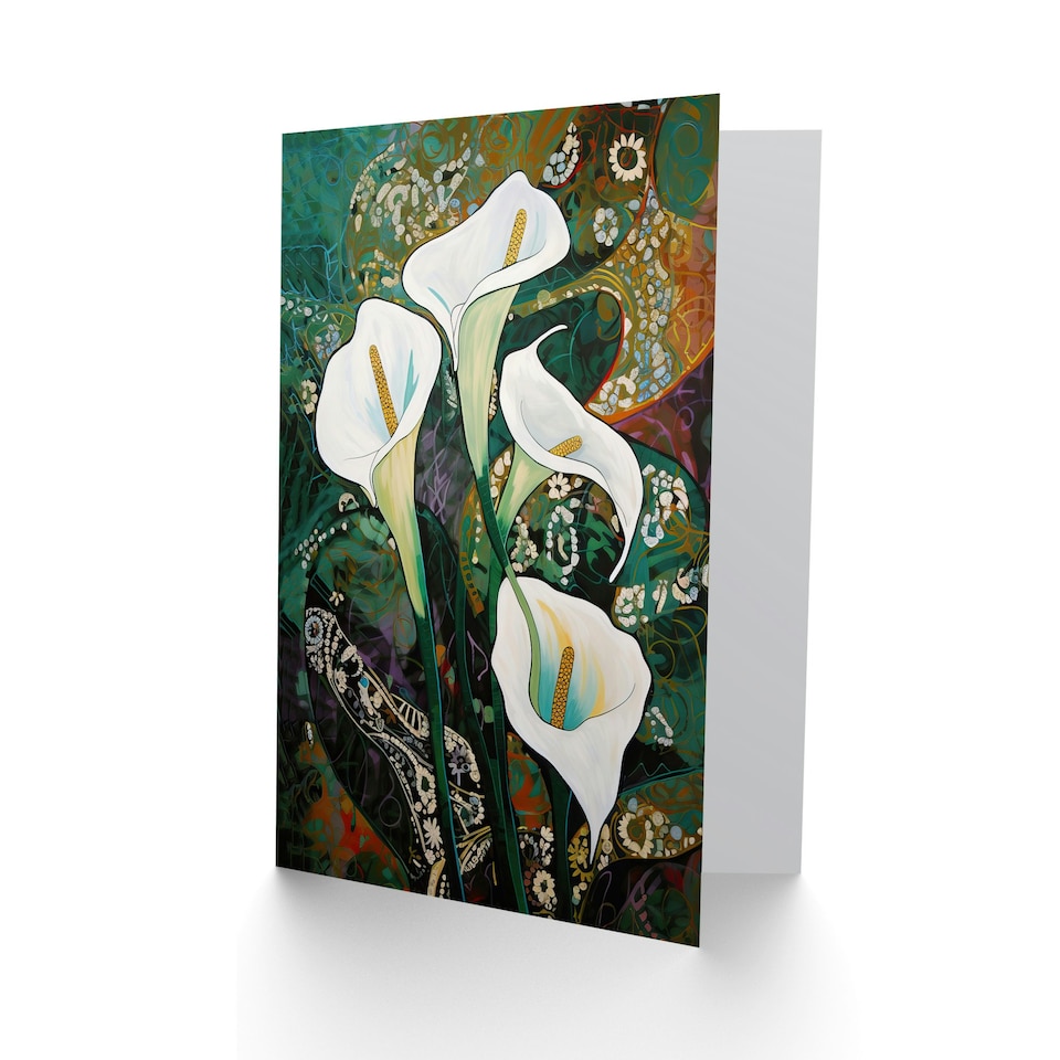 image 1 of Calla Lily Flowers Abstract Birthday Her Wife Card