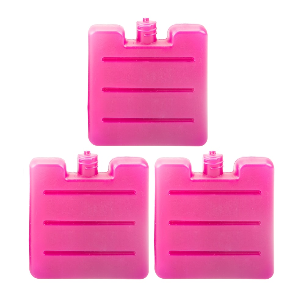 image 1 of PMS Cooler Ice Block 3-Pack, Berry Pink - Reusable 100ml Cool Packs