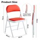 image 5 of Set of 2 Folding Dining Chairs Metal Frame Padded Seats