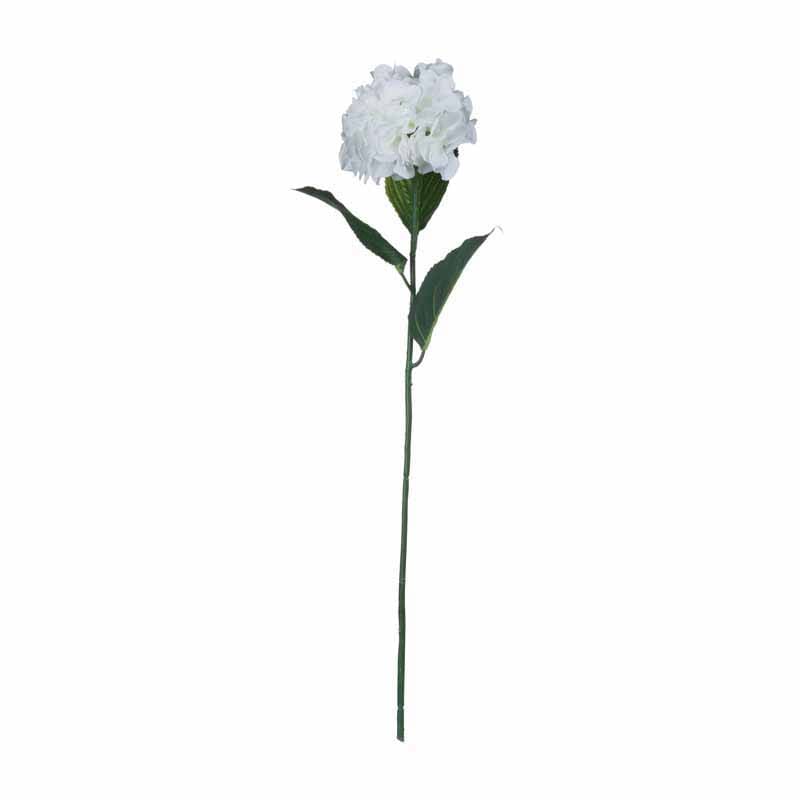 Lemon Pavilion Furniture and Decor White Small Head Hydrangea Artificial Flower - L15 x W15 x H71 cm