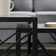 image 8 of HOMCOM Set of 3 Nesting Coffee Tables Square End Tables w/ Metal Frame, Grey Grey