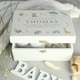 image 2 of Personalised Safari Animals Small Wooden Keepsake Box White