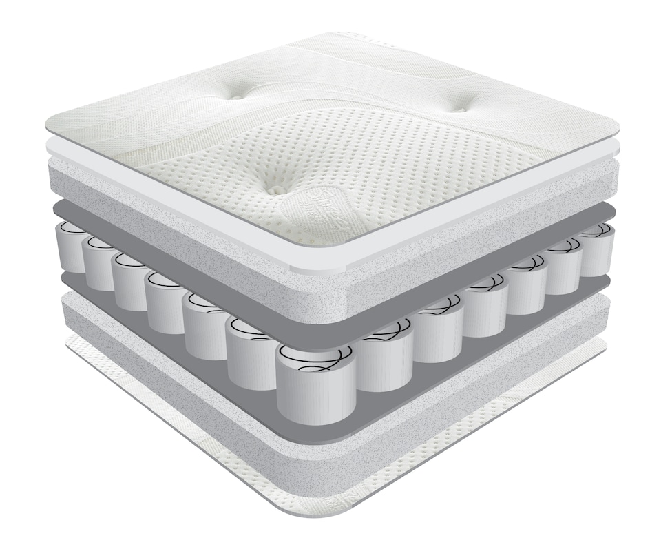 image 1 of Sareer Pocket Sprung Reflex Foam Mattress 4FT6 | White | Double